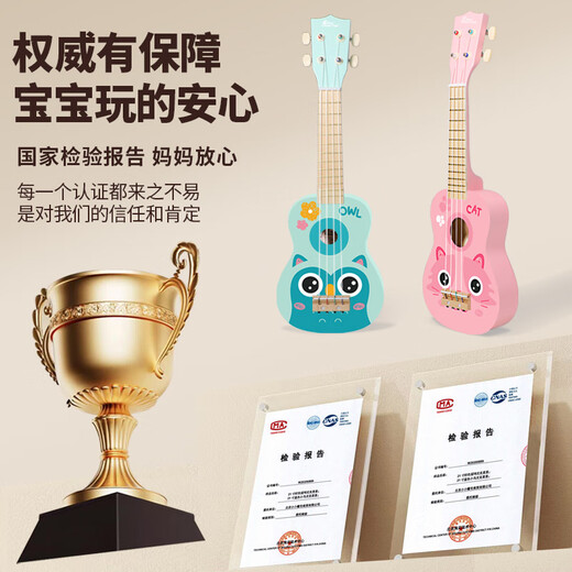 Neues klassisches Spielzeug Kinder Ukulele-Spielzeug für Anfänger können frühe Bildungsmusik Aufklärungsinstrumente für Jungen und Mädchen Geburtstag Geschenke Sky Blue Bird-21 Zoll Holz Ukulele 3-6 Geburtstage für Kinderurlaubsgeschenke spielen