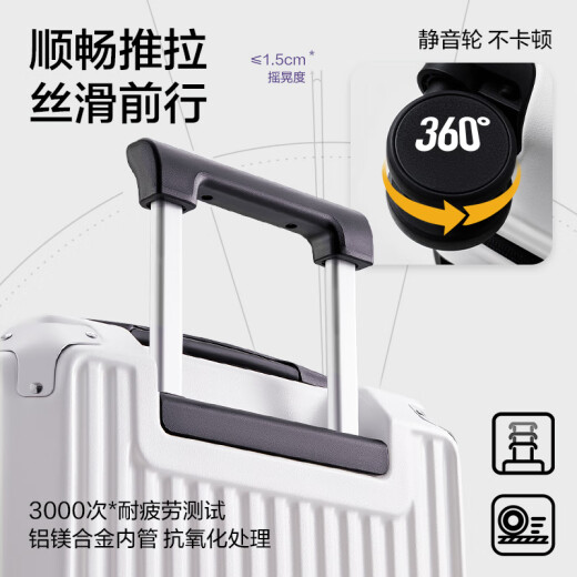 网易严选超轻行李箱魔方箱PC拉链大容量拉杆箱 假日橙 24英寸 【需托运】 