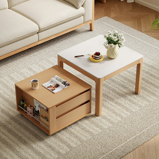 Lin's Home Movable Coffee Table Combination Slate TV Cabinet Living Room UB2L Lin Mu Series