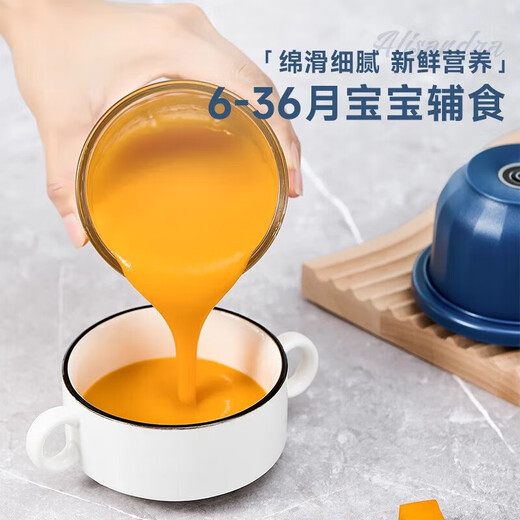 Meat grinder electric small meat grinder household multi-functional household mini wireless electric beater PP cup 300ML_blue (2 blades)