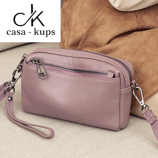 Casa-Kupsck pour femmes pour femmes à la mode et polyvalente Sac à bandoulière Crossbody Sac pour femmes Téléphone mobile Small Sac Soft Cow Hide Crochet Trend Black Small Style