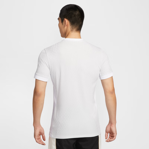 耐克（NIKE）男子速干足球球衣夏季针织修身舒适 FZ9272 100白/白金色/黑 XS