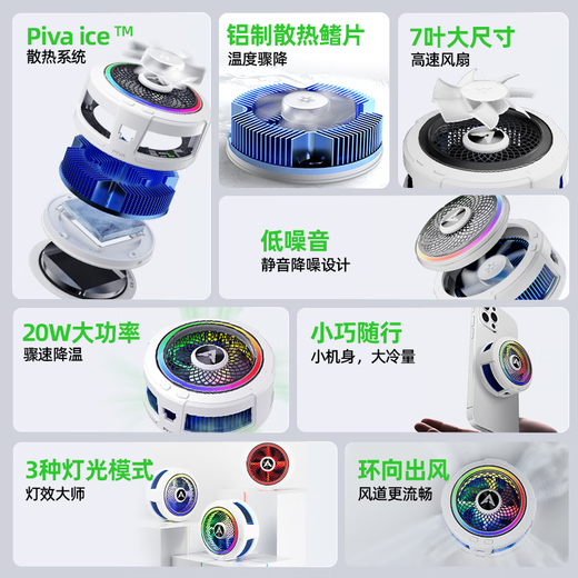 Piva B2 mobile phone radiator magnetic semiconductor refrigeration icing refrigeration cooling artifact universal mobile phone and tablet Piva B2 magnetic back clip version mobile phone radiator