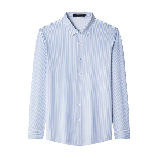 
GYOUNGOR Yageo Mulberry Silk Long Sleeve Shirt Men Spring and Summer New Business and Casual Non-Soled Anti-Wrinkle Striped Plaid Shirt Men Red Grid-9901 M 170