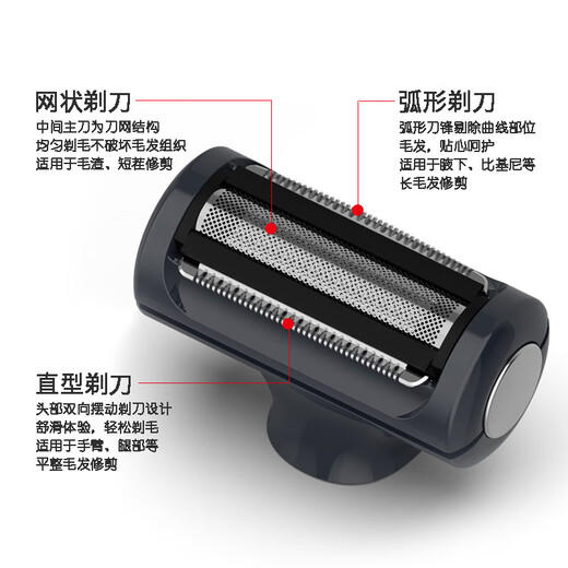 Deshuo electric private shaver for men, private part shaver, armpit leg hair, anal hair, whole body hair removal device, small garden shaver, skin preparation trimmer, Samurai Black 15 floating reciprocating head + whole body available + privacy delivery