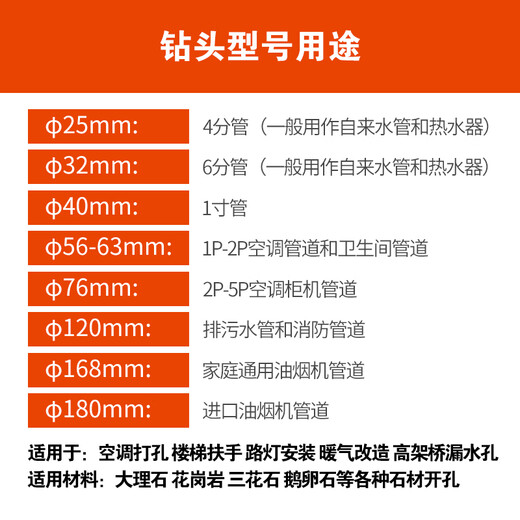 Sailotou drilling artifact diamond concrete hole water drill expander water drill turner water drill head hole turner 120*350mm110 tube