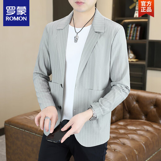Romon Ice Suit Suit Men's Men's Casual Summer Thin Breathable Cool Jacket Veste polyvalente de protection solaire pour hommes Single 698 Black M adapté à 95-115 Jin [Jin est égal à 0,5 kg]