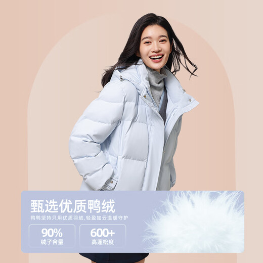 YAYA heat storage short down jacket for women 2025 winter new fashion casual loose thickened warm little jacket black M (recommended 110-125 Jin Jin equals 0.5 kg)