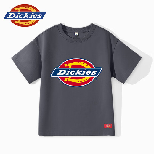 Dickies Kinderkleidung Kinder kurzärmeliges T-Shirt für Sommerjungen reine Baumwolle atmungsaktive halbe Ärmeln Girls Mode College Style Summer Kleid modisch