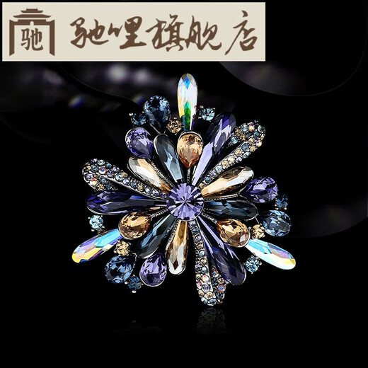 Chili French original design brooch, high-end temperament, autumn and winter accessories, collar pin, corsage, Mother's Day gift 2025, blue and purple