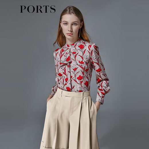 PORTS宝姿女装夏季新款宽松舒适休闲短裤女LM8P014MWQ049 SAND STONE 6