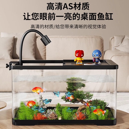 Turtle tank household landscaping filter cycle sunbathing platform climbing platform acrylic ecological mixed fish tank small turnover box sunbathing lamp