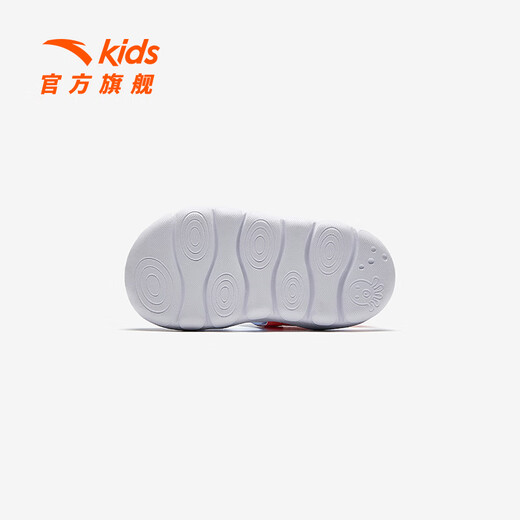 ANTA Children's Sandals 2025 Summer New Men's and Women's Baby Shoes Baby Breathable Toe Sandals Octopus Beach Shoes Women's Anta White/Fluorescent Orange Red-5 20/12cm