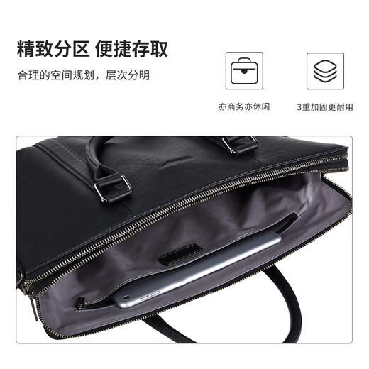 Navigare Italian small sailing business men's handbag leather computer briefcase commuting large capacity New Year gift
