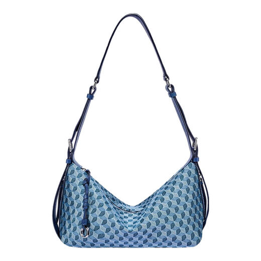 
DISSONA women's 2025 new product lucky bag jacquard sailing bag one-shoulder crossbody bag neutral sports shoulder bag cooperation model - medium-blue (pre-sale 15 days shipment)