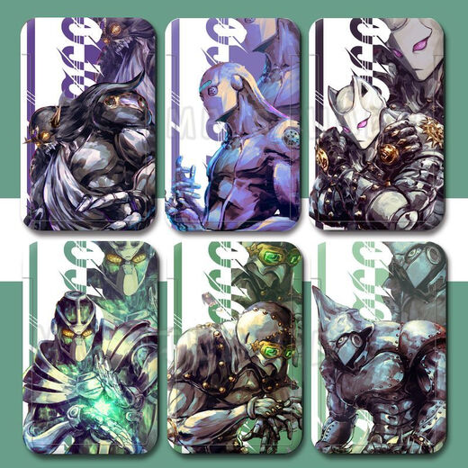 
Jojo's wonderful adventure Jotaro Platinum Messenger Silver Chariot Stand-in-Link Student Gift JOJO Stand-in-Link X12593 Card Case + Short Wrist Rope