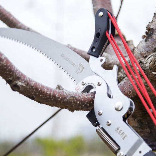 Vinoa SK5 high-branch shears telescopic pole 7-meter high-altitude scissors high-altitude saw garden tools fruit tree pruning scissors Deyali Shark four-pull 4.5-meter thick buckle rod
