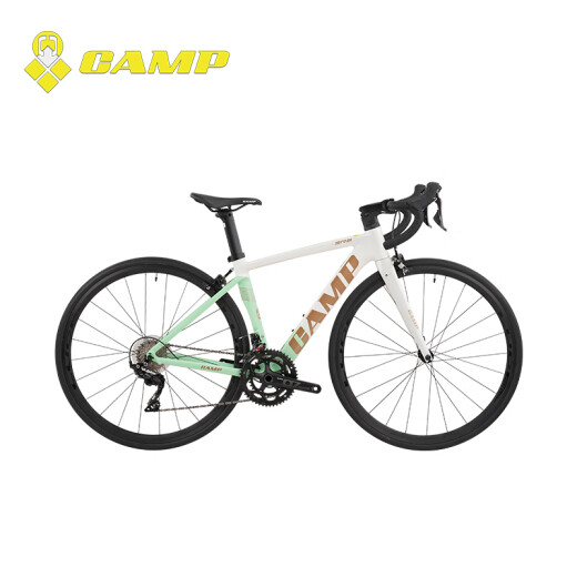 坎普（CAMP）SR3 圈刹版自行车碳纤维前叉轻量铝合金运动赛车禧玛诺套件公路车 白绿 490码 700C
