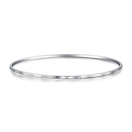 Jinzhizun (3DG Jewelery) wavy platinum PT950 bracelet, simple and fashionable birthday gift for girlfriend, price 60mm-8.66g (including labor cost 589 yuan)