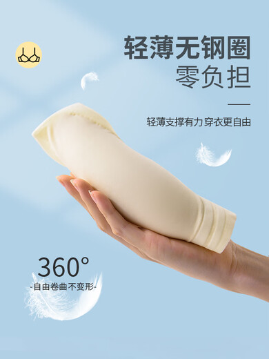 莫代尔无钢圈文胸内衣夏季薄款无痕女小胸聚拢夏天凉感大胸显小胸美背罩 香槟[舒适无痕轻薄透气] S [适合75-95斤32/b