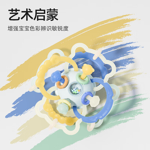 Bates Manhattan hand ball baby silicone chewable teether for 0 to 1 year old baby early education educational toys Ruili powder