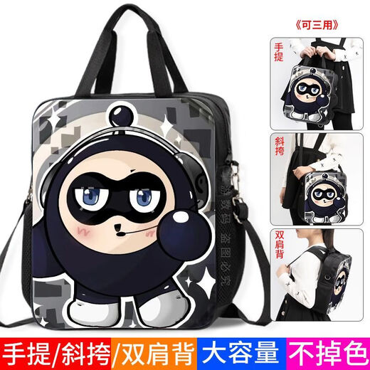 
Disney Egg Party Tutorial Bag Student Handbag Primary School Canvas Book Bag Men and Women Tutorial Bag One Shoulder School Bag Crossbody Large Capacity Canvas Waterproof Non-Fall Tutorial Bag - Worker D695
