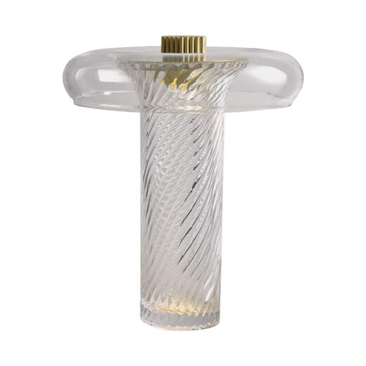 Nachtlampe dekorative leichte Luxusschreibtisch Lampe nordisch moderne einfache Glasdesigner Wohnzimmer Schlafzimmer Modell Zimmerlampe M1049 Rauchgrau -Modellknopfschalter