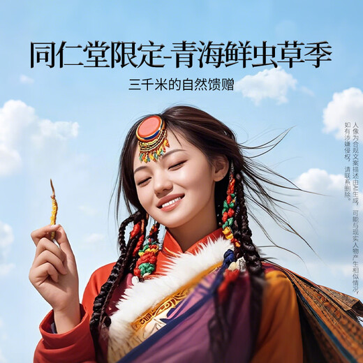 
Tongrentang brand Fresh Cordyceps sinensis about 0.81-1.0g/root 30 pieces of Qinghai source straight