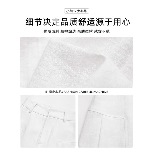MJ STYLE wide-leg pants for women in summer thin high-waisted old-fashioned suit loose versatile straight-leg casual pants Navy blue M