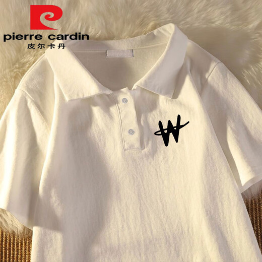 Pierre Cardin Sommer Neues Polo-Shirt Lapel Personalisiertes weißes Baumwoll-T-Shirt frisch und frisch vielseitig. Täglicher loser Herrscher [White-6636 kleines Bild] Das beliebte Licht M schlägt 85-110jin vor [Jin entspricht 0,5 kg]