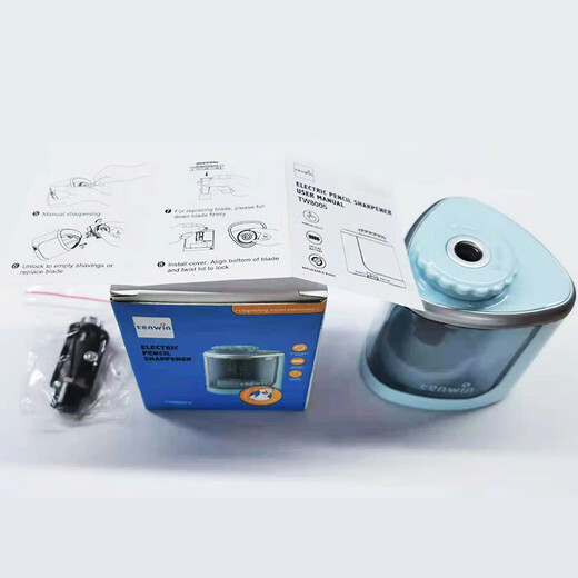 Astronomie Tenwin Electric Bleistift Spitzer kreativer Pilzkopf Kinder Schreibwaren halbautomatischer Planing Stift Schärfe Black TW8005 - English Tenwin