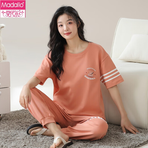 Modal Pyjamas für Frauen im Frühjahr und Sommer kurzärmelige Hosen reine koreanische Baumwollstudenten können draußen im Sommer reine Baumwoll-Kleidungsanzüge im Sommer tragen (120-135jin [Jin gleich 0,5 kg]))