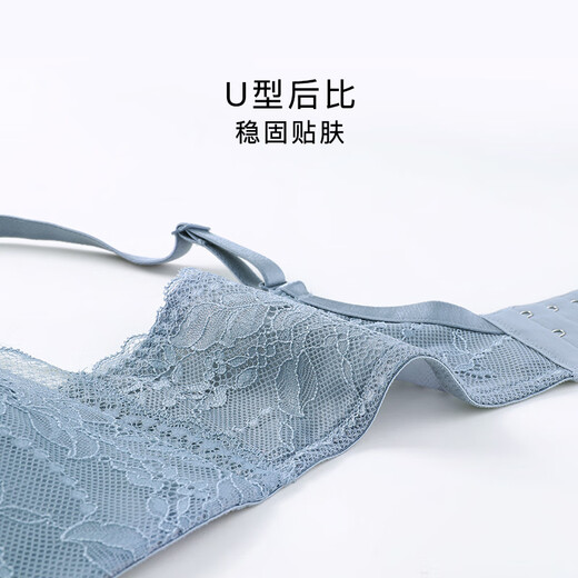 茜施尔（SHCER）性感法式三角杯内衣无钢圈胸罩小胸聚拢上托调整型小胸内衣 灰紫色 70B