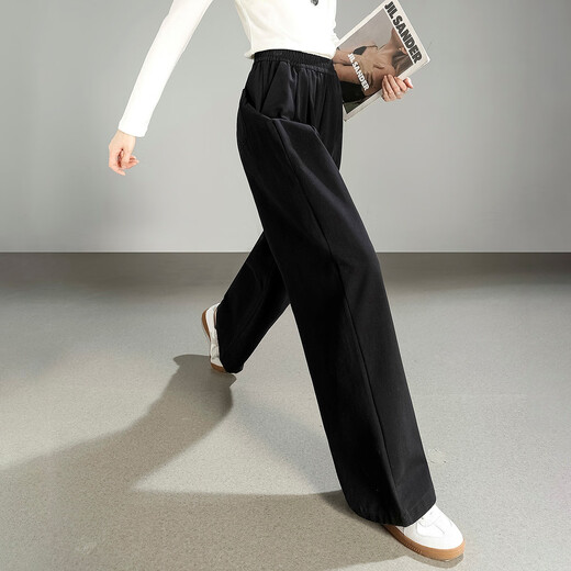 Demana [Sauveur à pattes] Automne Oxygène Panton de coton pur taille élastique Cachette de chair de couleur Petit tempérament Pantalon décontracté pour femmes