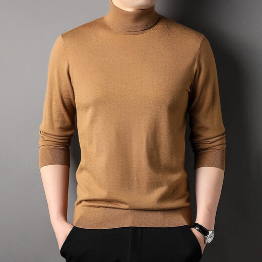 Nosskiss Brand Pure Cashmere Cashmere Sweater Men's Automne and Winter Nouveau pull fine colorant solide Couleur à col roulé à col roulé à col roulé à col roulé Black [Boîte-cadeau] M 170