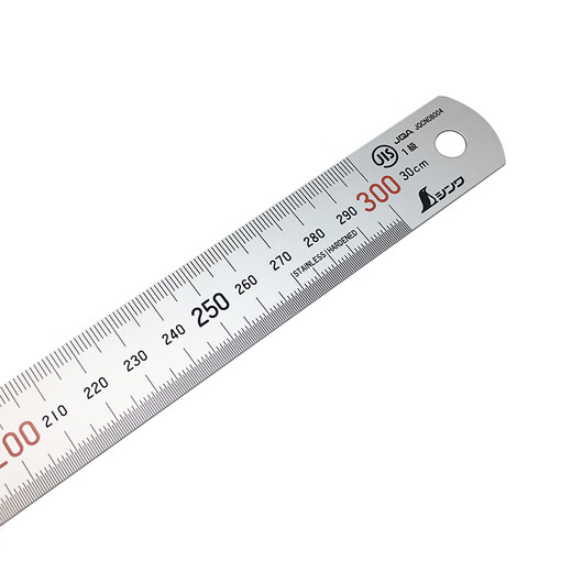 
SHINWA Japanese Affinity SHINWA Penguin brand stainless steel ruler thickened steel plate ruler high precision 15/30/100cm2 meters 2 meters matte (13064 with JIS_red letter) Affinity