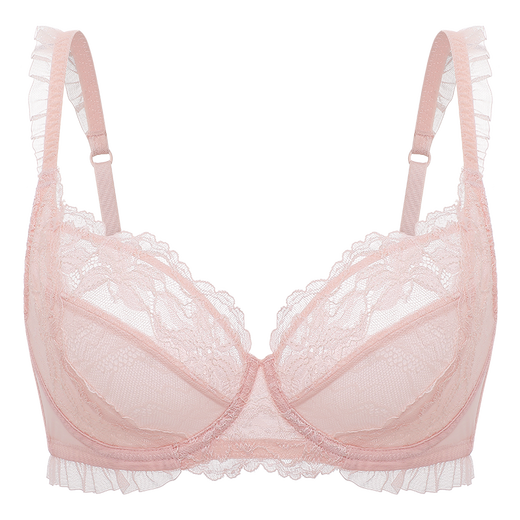 (HSIA) [Rebellische Braut-Baishan-Tee-Roce] Geschenke für den chinesischen Valentinstag Hochzeit Dessous Frauen Ultra-dünne Spitze große Brüste mit kleinem Braut Pink 75b