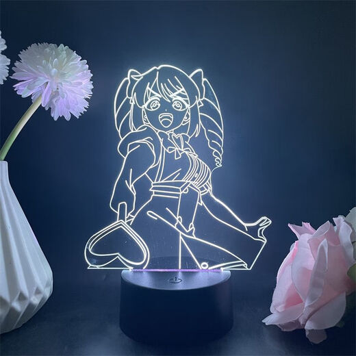 Pretty photo shoots and dreams of becoming a magic girl figure USB night light dance Shina Duna Kelis Tenkawa Kaorko anime 4877 Tenkawa Kaorko black background 16 colors + remote control + usb + battery compartment