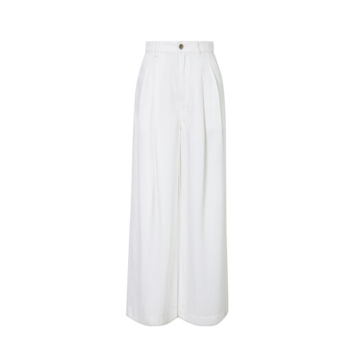 
Ainos Essi [same style in the mall] 2025 summer new product Laiser jeans high waist wide-leg pants women 40533284 white L