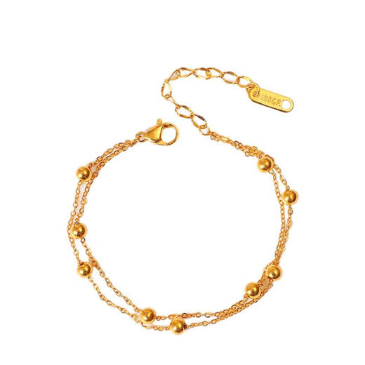 Yanci 18K gold luck bracelet for women, light luxury titanium steel, exquisite and non-fading female accessories