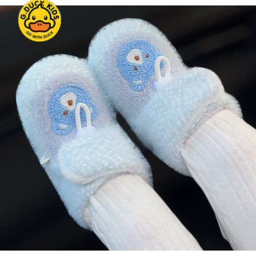 G.DUCKKIDS秋冬加厚新生婴儿鞋子宝宝软底学步鞋保暖3-6-12个月防掉加绒棉靴 诺_粉色(简简熊棉鞋) S