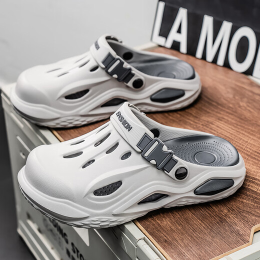
Paul Camel Sandals 2025 summer new men's sports outdoor beach hole shoes, driving non-slip wear-resistant sandals, gray [Snap Series 13561] 41-42 [Size is too large, it is recommended to take a size smaller]