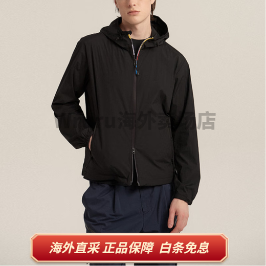 Salomon Modisay Aero Outdoor Waterproof Lightweight Hooded Zipper Long Sleeve Jacket Men and Women Black Black 2XL