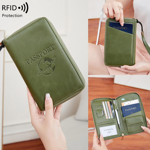 NEU 2024 Neues RFID Long Passport Bag Multifunktionales Zipper-Pass-Clip-Ticket-Ticket-Zertifikat Tasche Cuilu