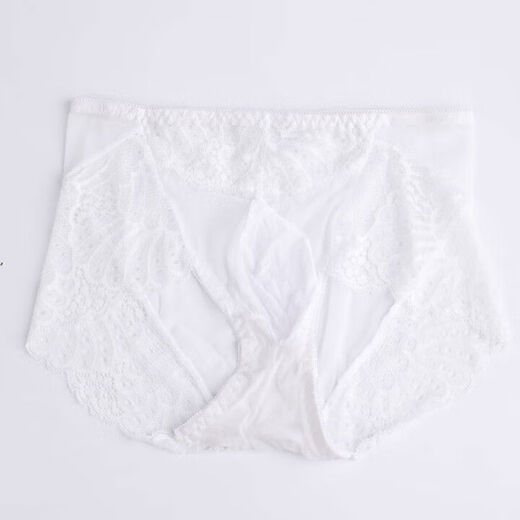 Men's underwear perverted men's lace transparent men's bullet separation full perspective U convex triangle thong men's transparent red bag L