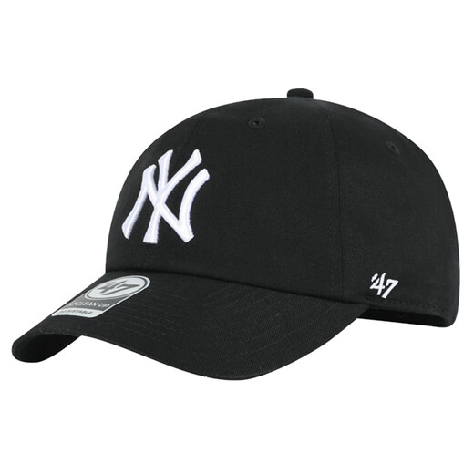 MLB hat American version MLBNY baseball cap baseball cap sun protection soft top NY/LA embroidery 47brand black (large label NY embroidery) One size hat 54-59cm