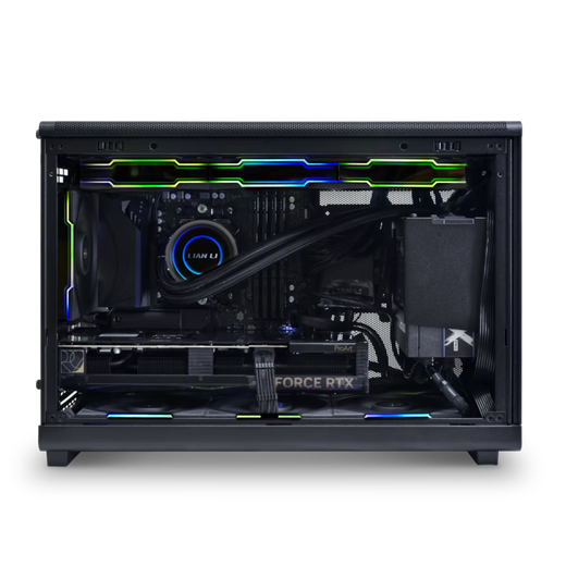 LIANLI A3 case wood version 360 water-cooled desktop mini mini case MATX desktop game e-sports mesh cooling supports 415mm long graphics card Lianli A3 wood grain black