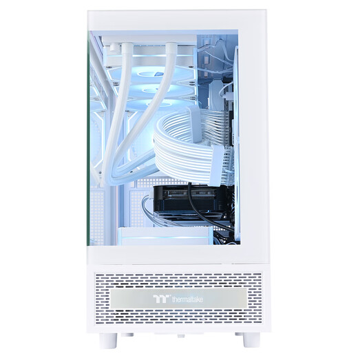 Thermaltake（Tt）钢影透S-M 海景房机箱 电脑主机 白色（M-ATX主板/支持360水冷/9风扇位）