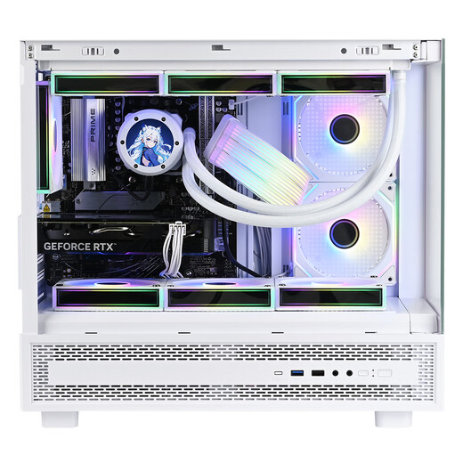 Thermaltake（Tt）钢影透S-M 海景房机箱 电脑主机 白色（M-ATX主板/支持360水冷/9风扇位）