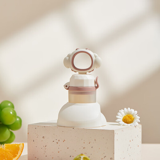 Baby food bite bag Fruit and Vegetable Silicone extrusion molar stick teether baby eating fruit supplementary utensils for home use pink without base 1 pack